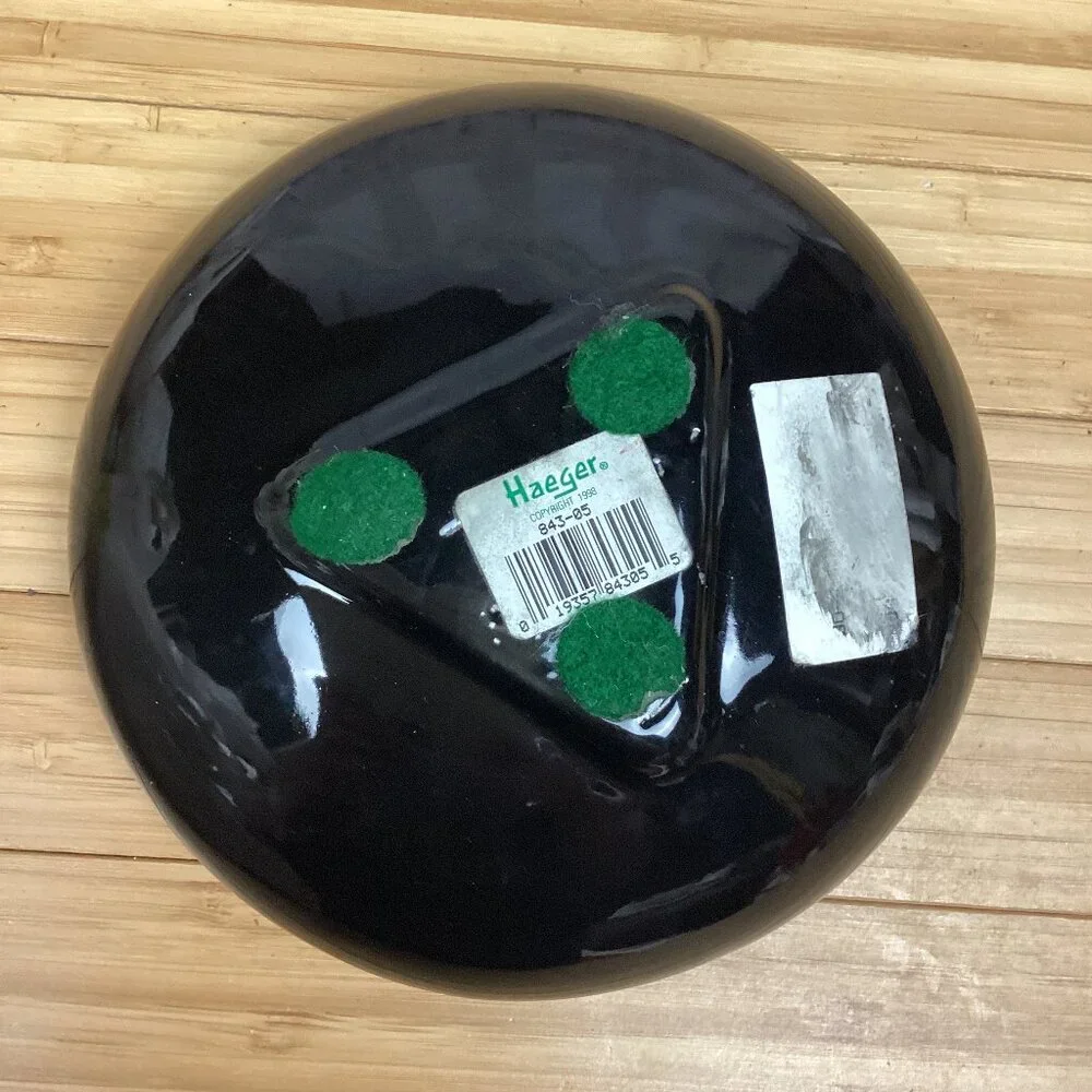 Vintage Hager Black Round Vase Ikebana